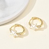 Brass Micro Pave Cubic Zirconia Hoop Earrings for Women EJEW-A167-23G-01-2