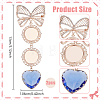 2Pcs Alloy Brooch Findings JEWB-NB00003-2