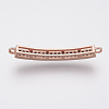 Eco-Friendly Brass Micro Pave Cubic Zirconia Links ZIRC-F083-042RG-02-RS-2