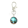 Galaxy Theme Luminous Glass Ball Pendant Decorations HJEW-JM02798-03-2