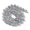 Natural Grey Agate Beads Strands G-H057-A11-01-3