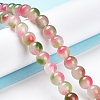 Faceted Rondelle Dyed Natural White Jade Bead Strands G-D073-01C-2