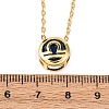 Brass Pave Cubic Zirconia Birth Stone Constellation Pendant Cable Chain Necklaces NJEW-D334-01G-10-5