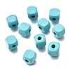 Spray Painted Wooden Beads WOOD-P021-01C-26-1