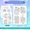 4 Sheets 11.6x8.2 Inch Stick and Stitch Embroidery Patterns DIY-WH0455-107-2