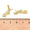 Brass Micro Pave Clear Cubic Zirconia Pendants KK-G533-07C-G-3