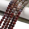 Natural Grey Agate and Indian Agate Beads Strands G-B095-A05-01-2