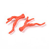 Opaque Acrylic Imitation Coral Beads Strands SACR-P033-02A-08-3