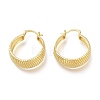 Brass Thick Hoop Earrings EJEW-H104-04G-2