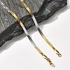 Stainless Steel Flat Snake Chain Necklaces for Men Women NJEW-G160-04GP-01-1