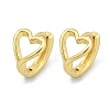 Hollow Heart Brass Hoop Earrings EJEW-D311-098G-4