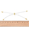 Adjustable Round Braided Microfiber Leather Cord Bracelet Making KK-CBAC260-01G-30-3