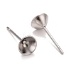 Non-Tarnish 304 Stainless Steel Post Stud Earring Settings LS-STAS-L238-082E-P-2