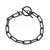 304 Stainless Steel Paperclip Chains Bracelet for Women BJEW-H541-07EB-1