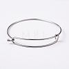 Tarnish Resistant Adjustable 304 Stainless Steel Expandable Bangle Making LS-BJEW-L604-09P-1