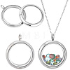 2Pcs Stainless Steel Locket Pendants STAS-BBC0010-31B-1