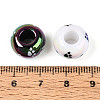 UV Plating Printed Opaque Acrylic European Beads MACR-N018-05-3