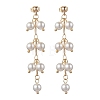 Brass Dangle Stud Earrings EJEW-TA00345-1