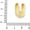 Brass Initial Beads KK-B167-27G-01U-3