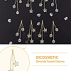 12Pcs 2 Style Brass Micro Pave Clear Cubic Zirconia Tassel Big Pendants FIND-DC0003-49-3