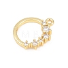 Brass Micro Pave Clear Cubic Zirconia Pendants KK-D225-14G-01-2
