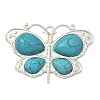 304 Stainless Steel with Dyed Synthetic Turquoise Pendants STAS-G374-05S-11-1