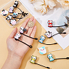 DICOSMETIC 14Pcs 14 Style Cow Theme Silicone Straw Cap AJEW-DC0001-46-3