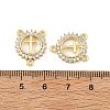 Brass Micro Pave Clear Cubic Zirconia Chandelier Component Links CU-B002-01G-B-3