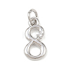Brass Micro Pave Clear Cubic Zirconia Charms KK-P339-27P-08-1