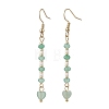 Heart 304 Stainless Steel & Glass Seed Beads Dangle Earrings EJEW-MZ00718-4