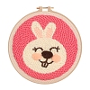 DIY Animal Pattern Punch Embroidery Beginner Kits for Beginners PW-WGCCAFD-02-1