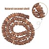 6 Strands 2 Style Natural Coconut Shell Rondelle Bead Strands COCB-HY0001-01-3