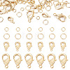 16Pcs 2 Styles Brass Lobster Claw Clasps KK-TA0009-17-1