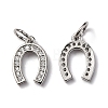 CZ Brass Micro Pave Cubic Zirconia Horse Shoe Charms LS-ZIRC-L018-13P-2