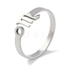 Non-Tarnish Constellations 304 Stainless Steel Open Cuff Ring for Women RJEW-L122-001P-04-1