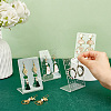 6Pcs Organic Glass Slant Back Jewelry Displays ODIS-CP0001-06-3