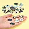 25Pcs 8 Styles Alloy Enamel Pendants ENAM-FS0003-13-10