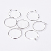 Silver Color Plated Brass Earring Hoops X-EC067-1S-5