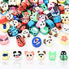 100pcs 5 Styles Handmade Polymer Clay Beads CLAY-YW0002-15-1