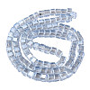 Electroplate Transparent Glass Beads Strands EGLA-N002-28-F03-3