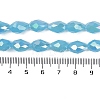 Opaque Solid Color Electroplate Glass Beads Strands LS-EGLA-N013-J6mm-B05-4