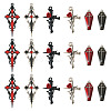 24Pcs 6 Styles Alloy Enamel Pendants ENAM-TA0001-56-9