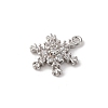 Brass Pave Clear Cubic Zirconia Charms KK-V016-03P-2