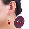 Alloy Rhinestone Plastic Dangle Earrings FS-WGD28C7-01-2