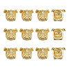12Pcs Alloy Puppy Beads FIND-OC0014-14G-1