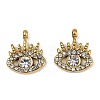 304 Stainless Steel Micro Pave Cubic Zirconia Charms STAS-K302-01B-G-1