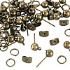 20Pcs Brass Ball Post Stud Earring Findings FIND-TA0011-06AB-3