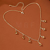 Alloy Topaz Rhinestone Teardrop Pendant Bib Necklaces FS-WG07C6E-01-3