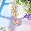 Number 4 Transparent Resin Keychains KEYC-TADJ0001-10D-3