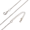 Brass Box Chains Necklaces for Women NJEW-D302-08P-2